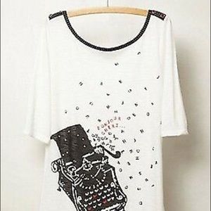 Anthropologie Typewriter Tee